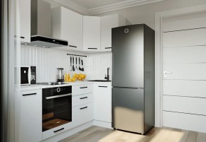 Кухонный гарнитур Белый Глянец 2200*1000 (Стол. 26мм) в Воткинске - votkinsk.mebel24.online | фото 1