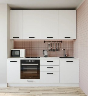 Кухонный гарнитур Белый Глянец 2200 h950 (Стол. 38мм) в Воткинске - votkinsk.mebel24.online | фото