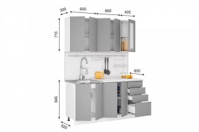 Кухонный гарнитур Кельн 1600 (софт пломбир) в Воткинске - votkinsk.mebel24.online | фото 2