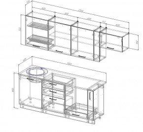 Кухонный гарнитур Лофт 2550 (Стол. 38мм) в Воткинске - votkinsk.mebel24.online | фото 2