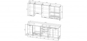 Кухонный гарнитур Санторини 2400 h950 (Стол. 38мм) в Воткинске - votkinsk.mebel24.online | фото 2