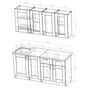 Кухонный гарнитур Симона демо 1700 (Венга/Дуб Сонома) в Воткинске - votkinsk.mebel24.online | фото 2
