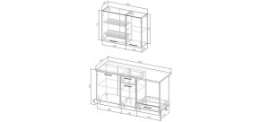 Кухонный гарнитур Смоки 1600 (Стол. 38мм) в Воткинске - votkinsk.mebel24.online | фото 2