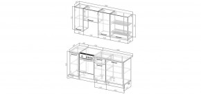 Кухонный гарнитур Смоки 1800 (Стол. 26мм) в Воткинске - votkinsk.mebel24.online | фото 2