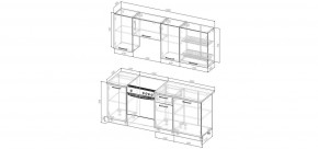 Кухонный гарнитур Смоки 2000 (Стол. 38 мм) в Воткинске - votkinsk.mebel24.online | фото 2