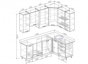 Кухонный гарнитур угловой Дели 2200*1600 (Стол. 38мм) в Воткинске - votkinsk.mebel24.online | фото 2