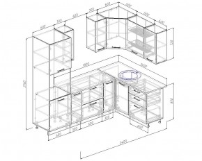 Кухонный гарнитур угловой Дели 2400*1600 (Стол. 38мм) в Воткинске - votkinsk.mebel24.online | фото 2