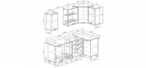 Кухонный гарнитур угловой Смоки 2200*1000 (Стол. 38 мм) в Воткинске - votkinsk.mebel24.online | фото 2