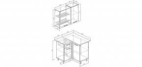 Кухонный гарнитур Умбра 1000*1000 (Стол. 38мм) в Воткинске - votkinsk.mebel24.online | фото 2