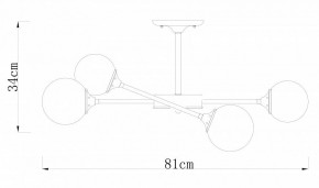 Люстра на штанге Arte Lamp Marco A2703PL-6SG в Воткинске - votkinsk.mebel24.online | фото 2