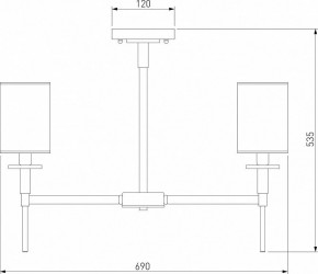 Люстра на штанге Eurosvet Brielle 60132/6 латунь в Воткинске - votkinsk.mebel24.online | фото 4