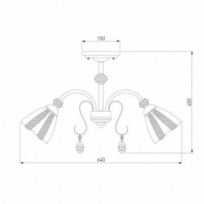 Люстра на штанге Eurosvet Floranse 30155/5 античная бронза в Воткинске - votkinsk.mebel24.online | фото 3