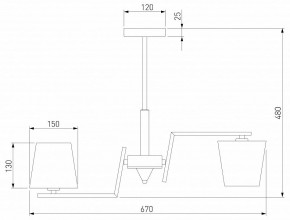 Люстра на штанге Eurosvet Ozark 60149/6 латунь в Воткинске - votkinsk.mebel24.online | фото 4