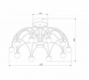 Люстра на штанге Eurosvet Ragno 90031/10 LED золото в Воткинске - votkinsk.mebel24.online | фото 5