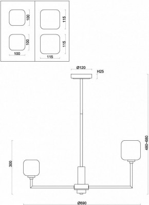 Люстра на штанге Freya Tender FR5373CL-06BS в Воткинске - votkinsk.mebel24.online | фото 5