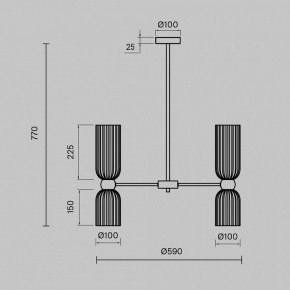 Люстра на штанге Maytoni Antic MOD302PL-10GR в Воткинске - votkinsk.mebel24.online | фото 3