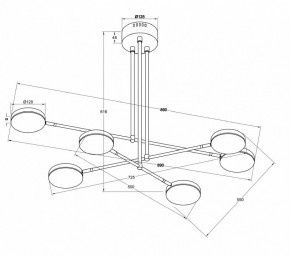 Люстра на штанге Maytoni Fad MOD070PL-L36W3K в Воткинске - votkinsk.mebel24.online | фото 3