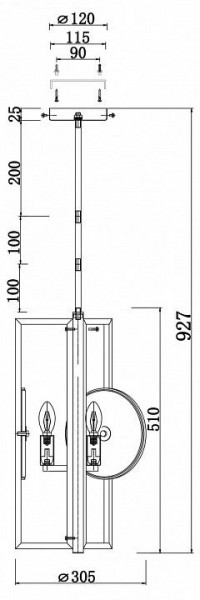 Люстра на штанге Maytoni Marmo MOD099PL-03G в Воткинске - votkinsk.mebel24.online | фото 4