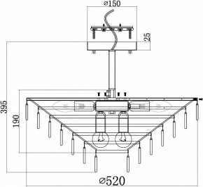 Люстра на штанге Maytoni Mazzo MOD130CL-11G в Воткинске - votkinsk.mebel24.online | фото 5