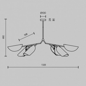 Люстра на штанге Maytoni Organic MOD225PL-06B в Воткинске - votkinsk.mebel24.online | фото 4