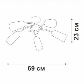 Люстра на штанге Vitaluce V2850 V2850-1/5PL в Воткинске - votkinsk.mebel24.online | фото 5