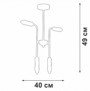 Люстра на штанге Vitaluce V3022 V3022-1/4PL в Воткинске - votkinsk.mebel24.online | фото 2