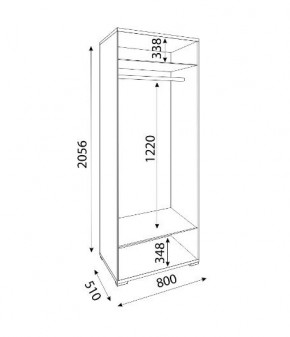 Мармарис (гостиная) М01 Шкаф (2 двери) в Воткинске - votkinsk.mebel24.online | фото 2