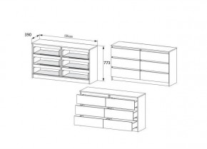 МОРИ МК 1386 Комод (Графит) в Воткинске - votkinsk.mebel24.online | фото 3
