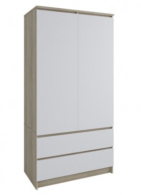 МОРИ МШ 900.1 Шкаф с 2-мя дв. и 2-мя ящ. (Дуб Сонома/Белый) в Воткинске - votkinsk.mebel24.online | фото 1