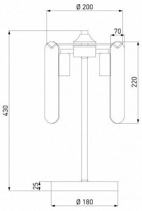 Настольная лампа декоративная Eurosvet Claire 01170/3 золото в Воткинске - votkinsk.mebel24.online | фото 3