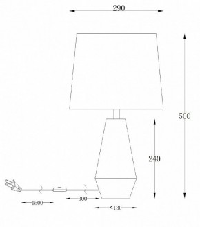 Настольная лампа декоративная Maytoni Calvin Table Z181-TL-01-B в Воткинске - votkinsk.mebel24.online | фото 2
