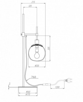 Настольная лампа декоративная Maytoni Erich MOD221-TL-01-G в Воткинске - votkinsk.mebel24.online | фото 3