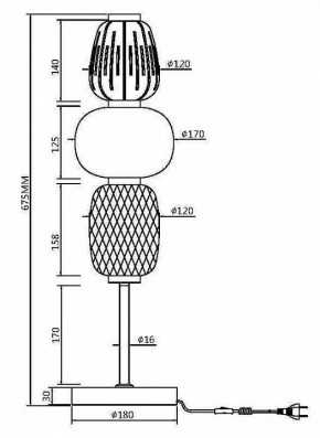 Настольная лампа декоративная Maytoni Pattern MOD267TL-L28CH3K в Воткинске - votkinsk.mebel24.online | фото 4