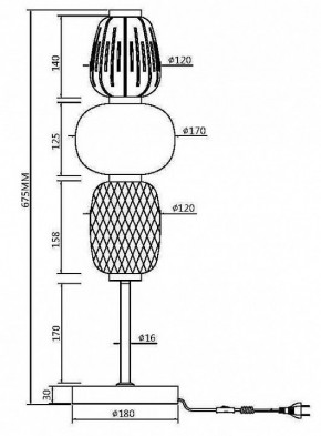 Настольная лампа декоративная Maytoni Pattern MOD267TL-L28G3K в Воткинске - votkinsk.mebel24.online | фото 5