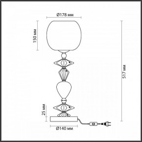 Настольная лампа декоративная Odeon Light Bizet 4855/1T в Воткинске - votkinsk.mebel24.online | фото 3