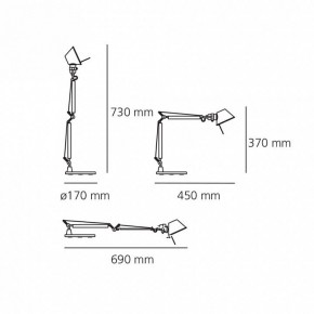 Настольная лампа офисная Artemide  0011860A в Воткинске - votkinsk.mebel24.online | фото
