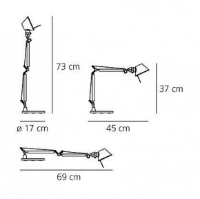 Настольная лампа офисная Artemide  A001300 в Воткинске - votkinsk.mebel24.online | фото 4