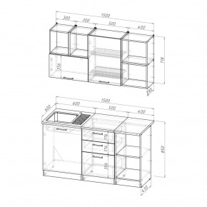 ОЛЬГА Кухонный гарнитур Нормал 3 (1500 мм ) в Воткинске - votkinsk.mebel24.online | фото 2
