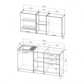 ОЛЬГА Кухонный гарнитур Стандарт 5 (1600 мм) в Воткинске - votkinsk.mebel24.online | фото 2