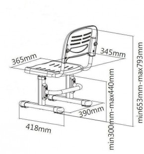 Парта-трансофрмер Amare II Blue + ящик + SST3 Blue в Воткинске - votkinsk.mebel24.online | фото 8