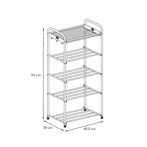 ПДОА15 Ч Подставка для обуви "Альфа 15" Черный в Воткинске - votkinsk.mebel24.online | фото 2