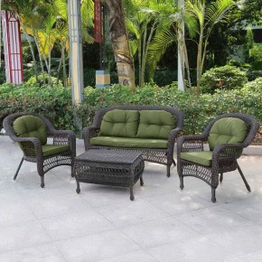 Плетеный комплект для отдыха LV-520BG Brown/Green в Воткинске - votkinsk.mebel24.online | фото 2