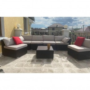 Плетеный модульный комплект YR822D Brown/Beige в Воткинске - votkinsk.mebel24.online | фото 1