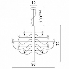 Подвесная люстра Divinare Molto 8030/02 LM-30 в Воткинске - votkinsk.mebel24.online | фото 5