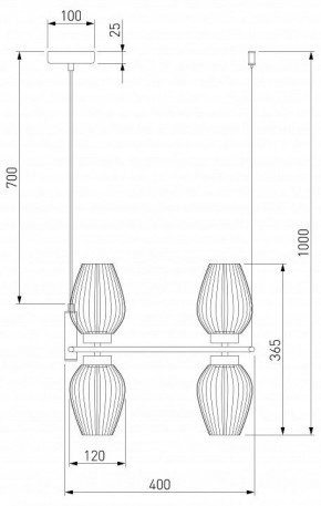 Подвесная люстра Eurosvet Alva 30183/4 латунь в Воткинске - votkinsk.mebel24.online | фото 4