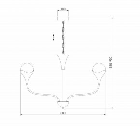 Подвесная люстра Eurosvet Calyx 60169/6 никель в Воткинске - votkinsk.mebel24.online | фото 3