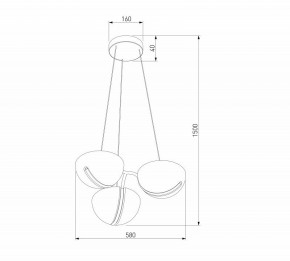 Подвесная люстра Eurosvet Emisfero 50083/3 LED золото в Воткинске - votkinsk.mebel24.online | фото 6