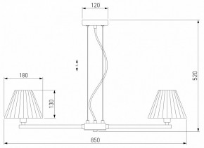 Подвесная люстра Eurosvet Peony 60136/8 хром/графит в Воткинске - votkinsk.mebel24.online | фото 3