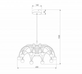 Подвесная люстра Eurosvet Ragno 90034/10 LED черный в Воткинске - votkinsk.mebel24.online | фото 5
