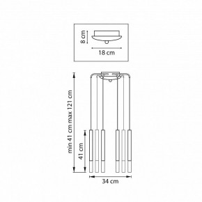 Подвесная люстра Lightstar Tubo L8T747143 в Воткинске - votkinsk.mebel24.online | фото 3